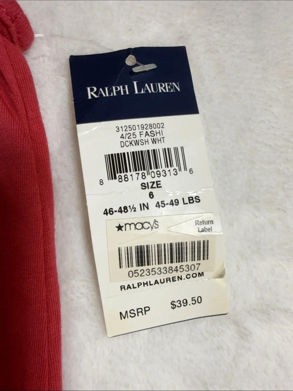 Adorable Ralph Lauren Red Tank Dress with White & Red Sweet Floral Ruffle